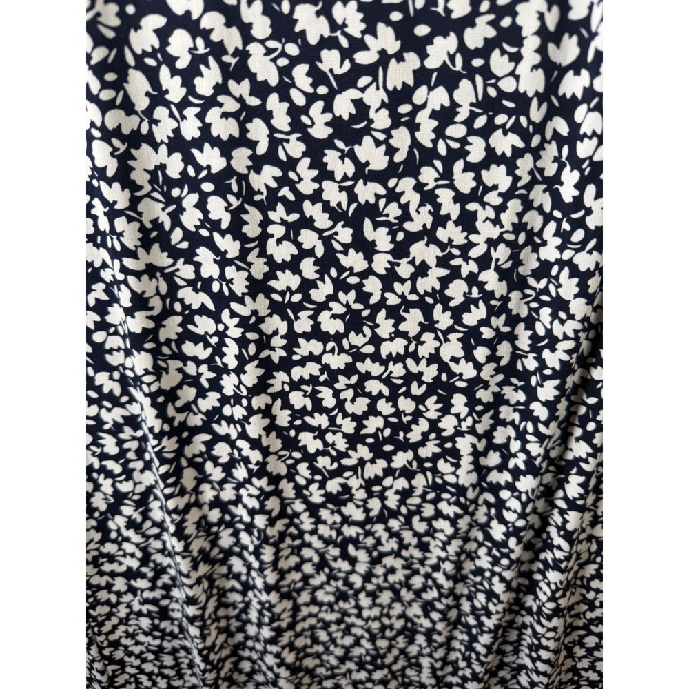 MSK Womens Navy Blue White Floral Sleeveless Maxi Dress Ring Detail XL - Picture 5 of 11